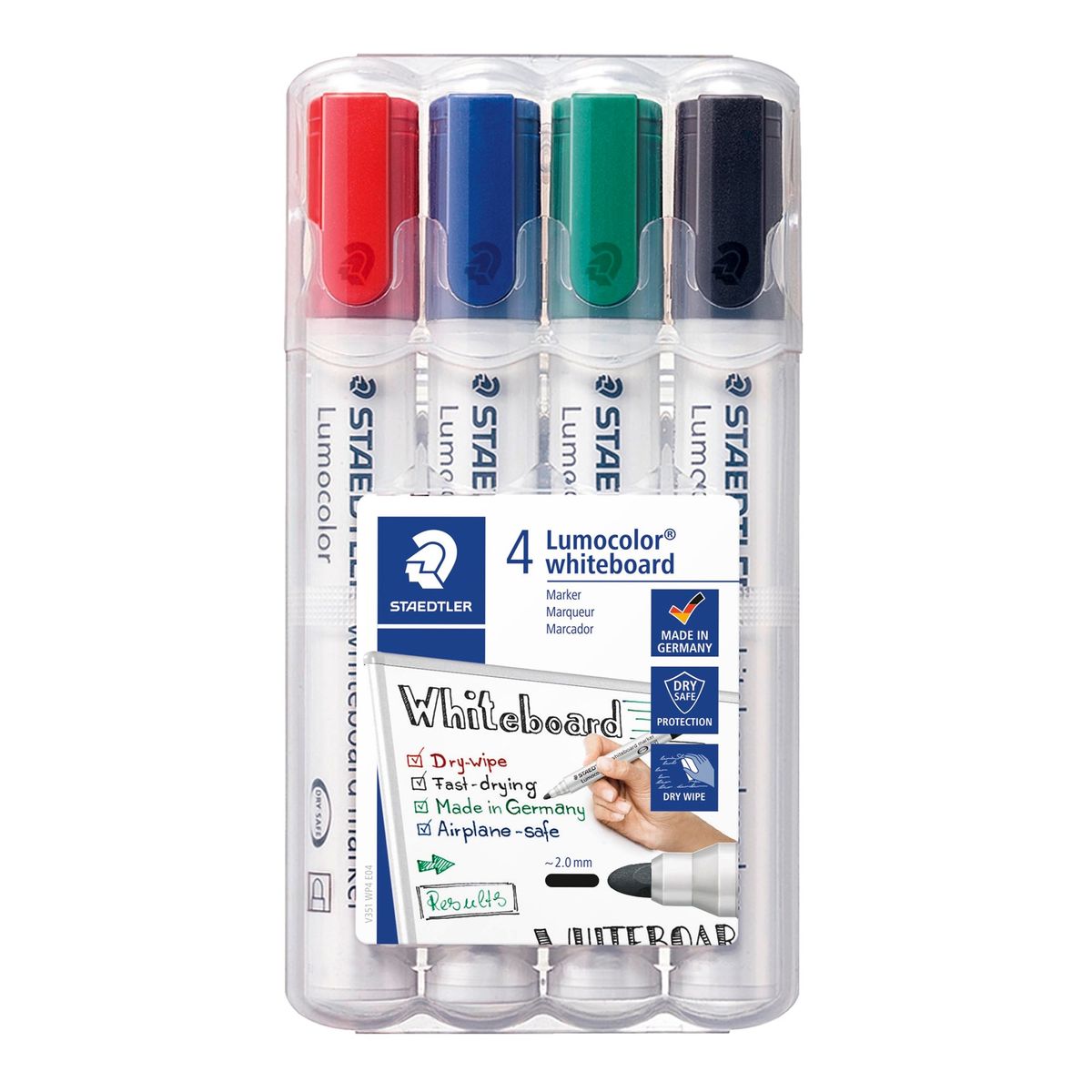 Staedtler Lumocolor, whiteboard tusser, 4 farver