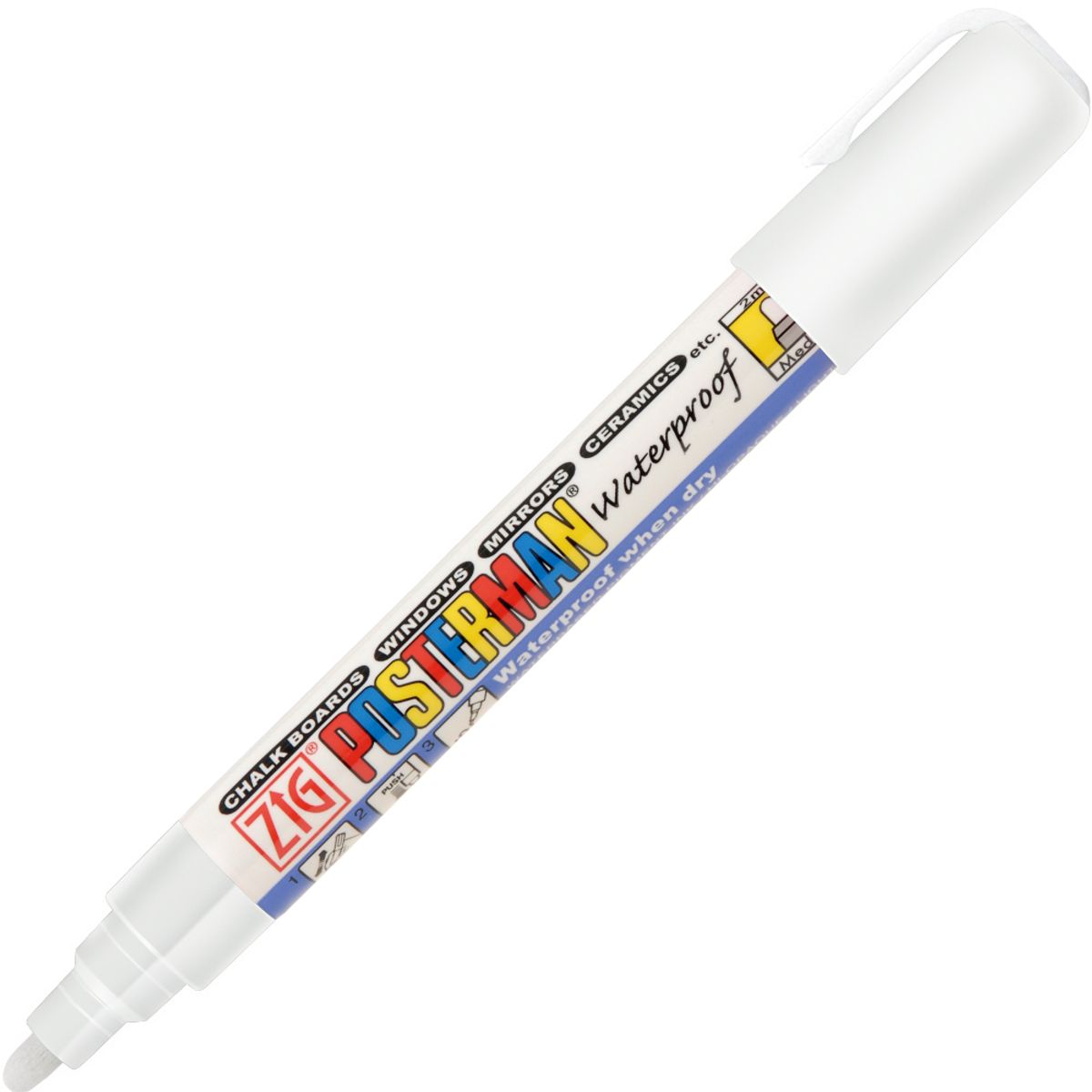 Marker ZIG Posterman 2mm hvid