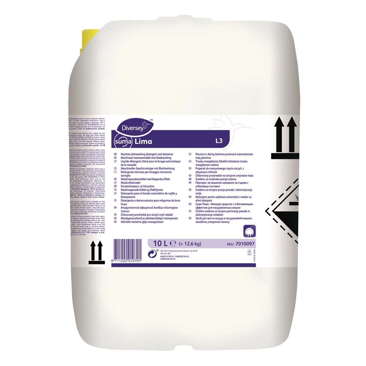 Suma Lima L3, flydende maskinopvask med klor, 10 L