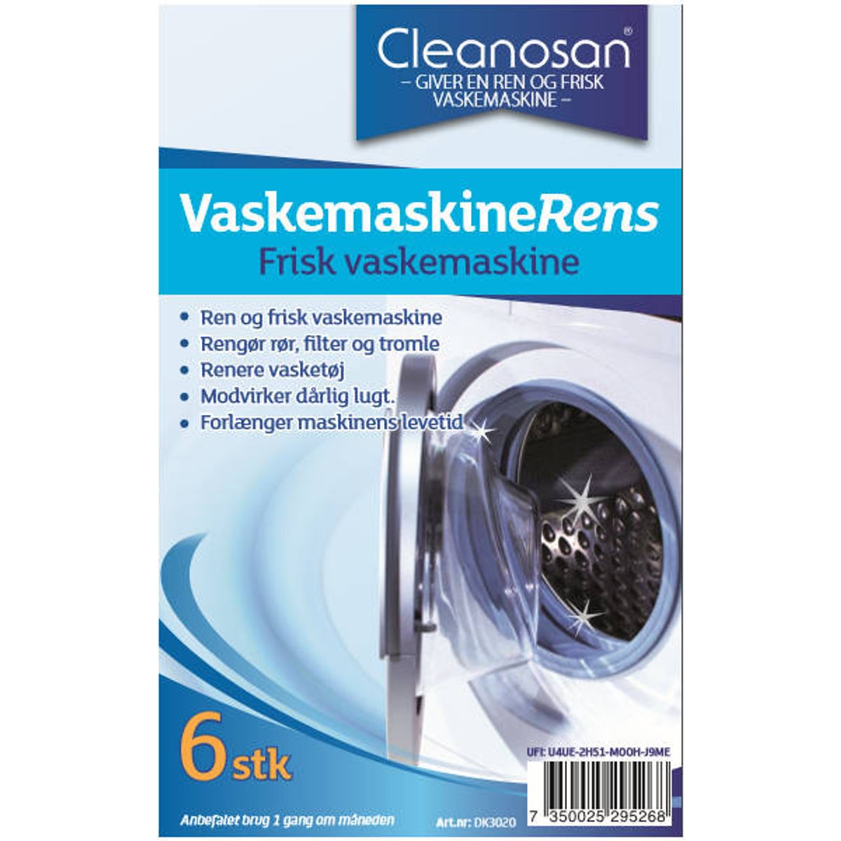 Cleanosan VaskemaskineRens tabs, 6 stk.