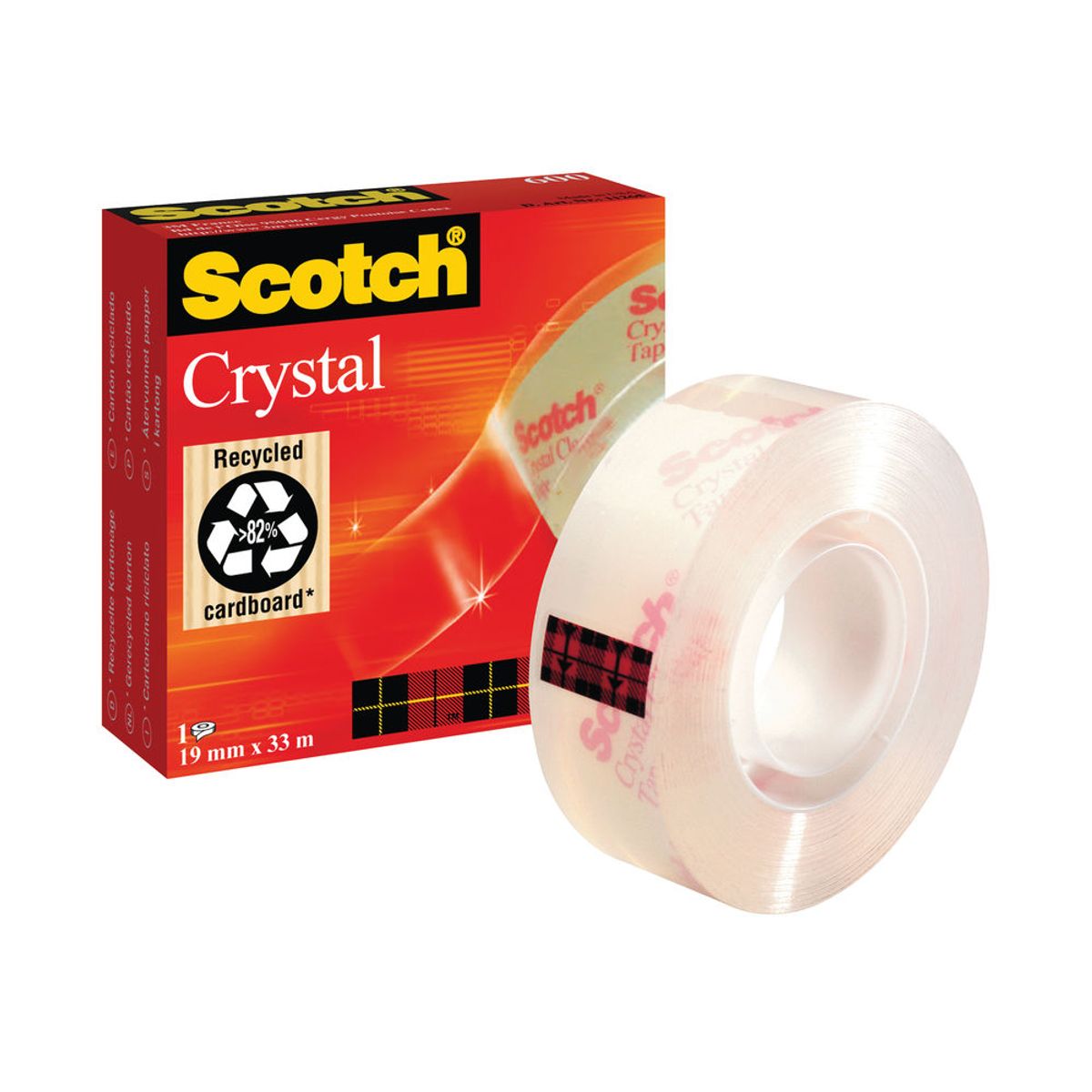 Udgår: Tape Scotch Crystal 19mmx33m