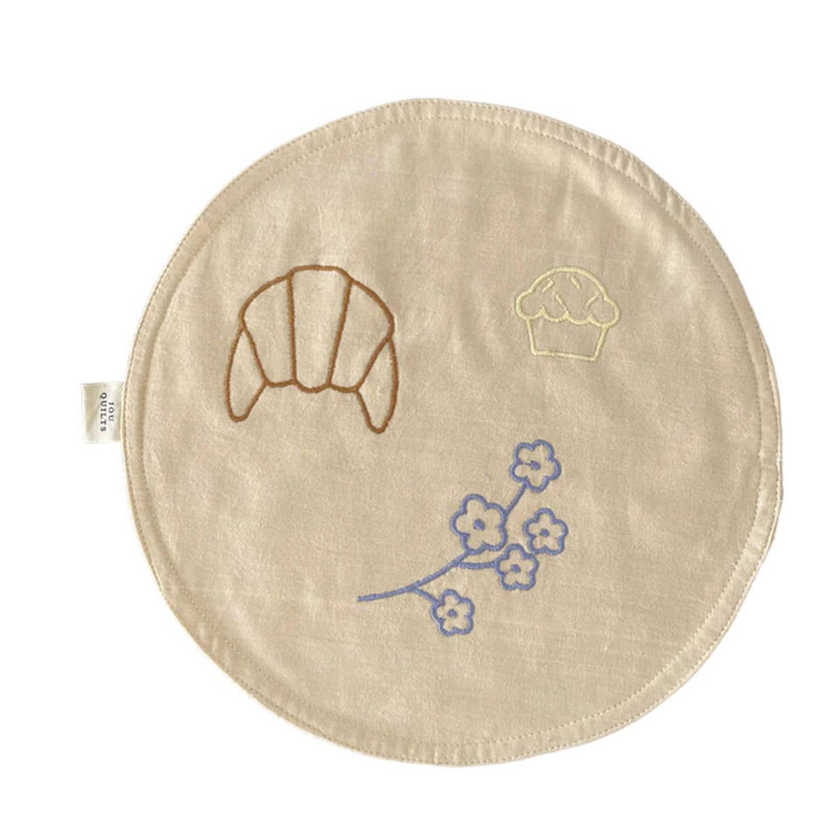 Jou Quilts JOU Embroidery Basket Napkin Ø28cm - Bomuld