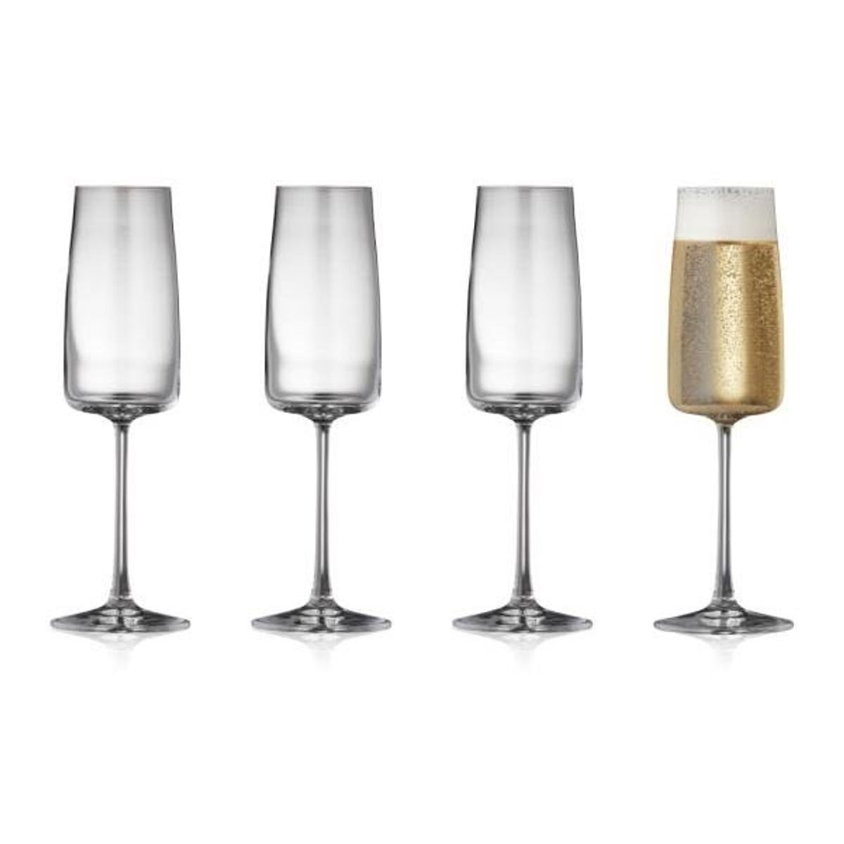 Lyngby Glas Krystal Zero Champagneglas - 4 stk.