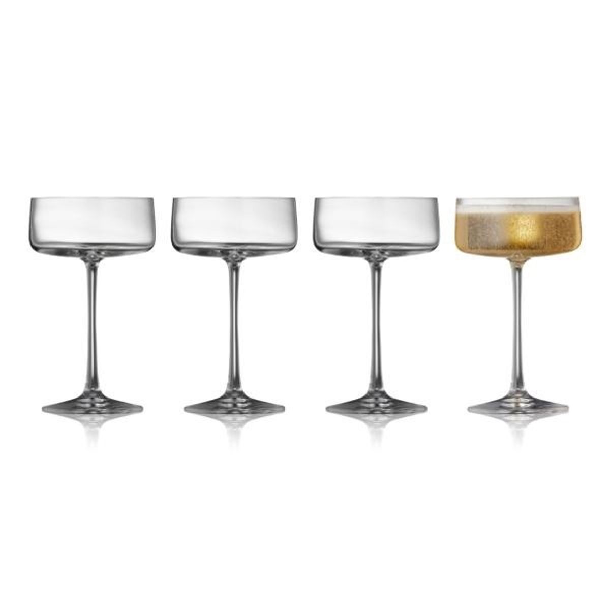 Lyngby Glas Krystal Zero Champagneskål - 4 stk.