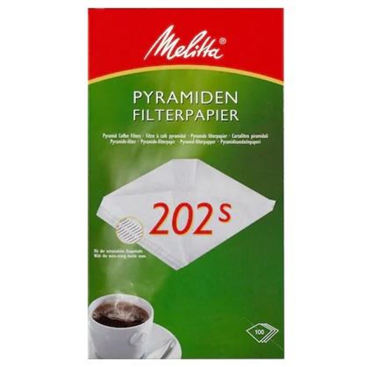 Melitta Pyramiden 202 S kaffefilter