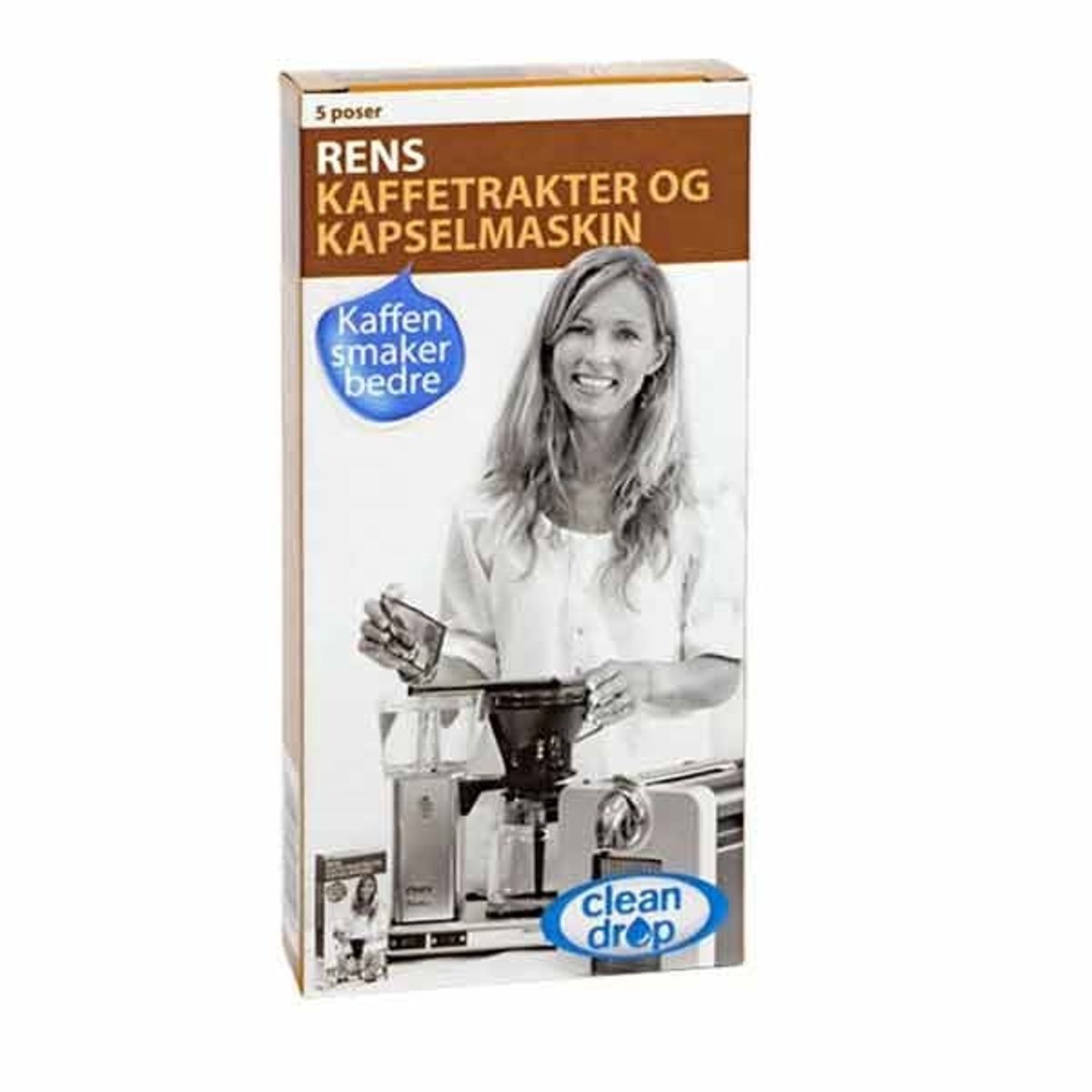 Rengøringsmiddel kaffemaskine og kapselmaskine