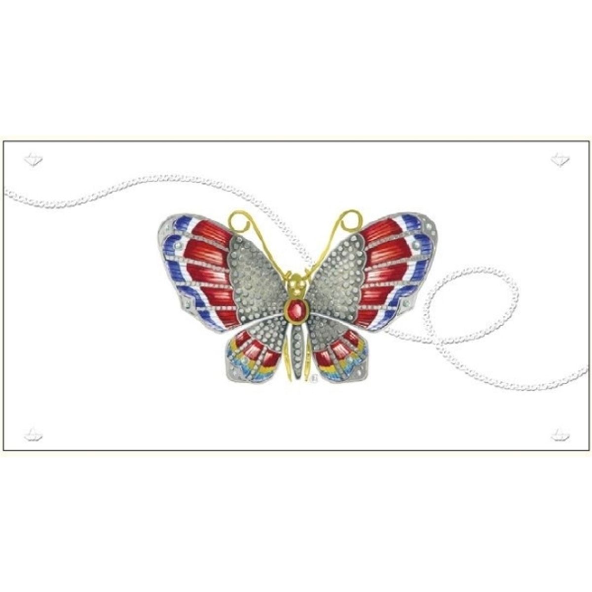 Da Vinci Karnet Motyl Davinci 12X23 Cm + Koperta (G06 33A 230)