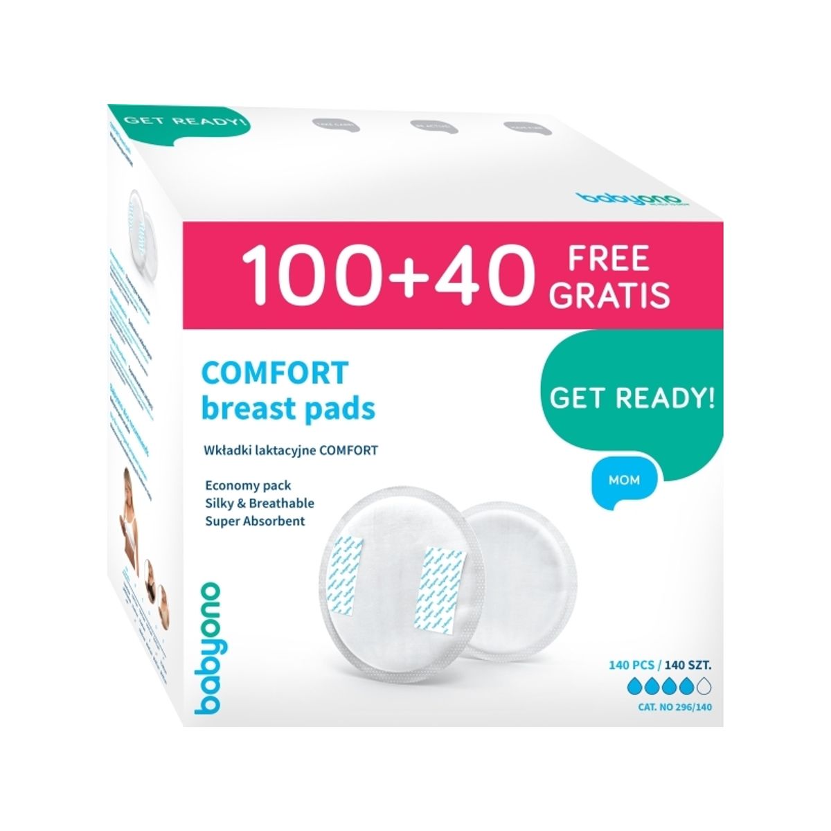 Babyono 296/140-Nutrition Pads Comfort 100 + 4 0 For Free