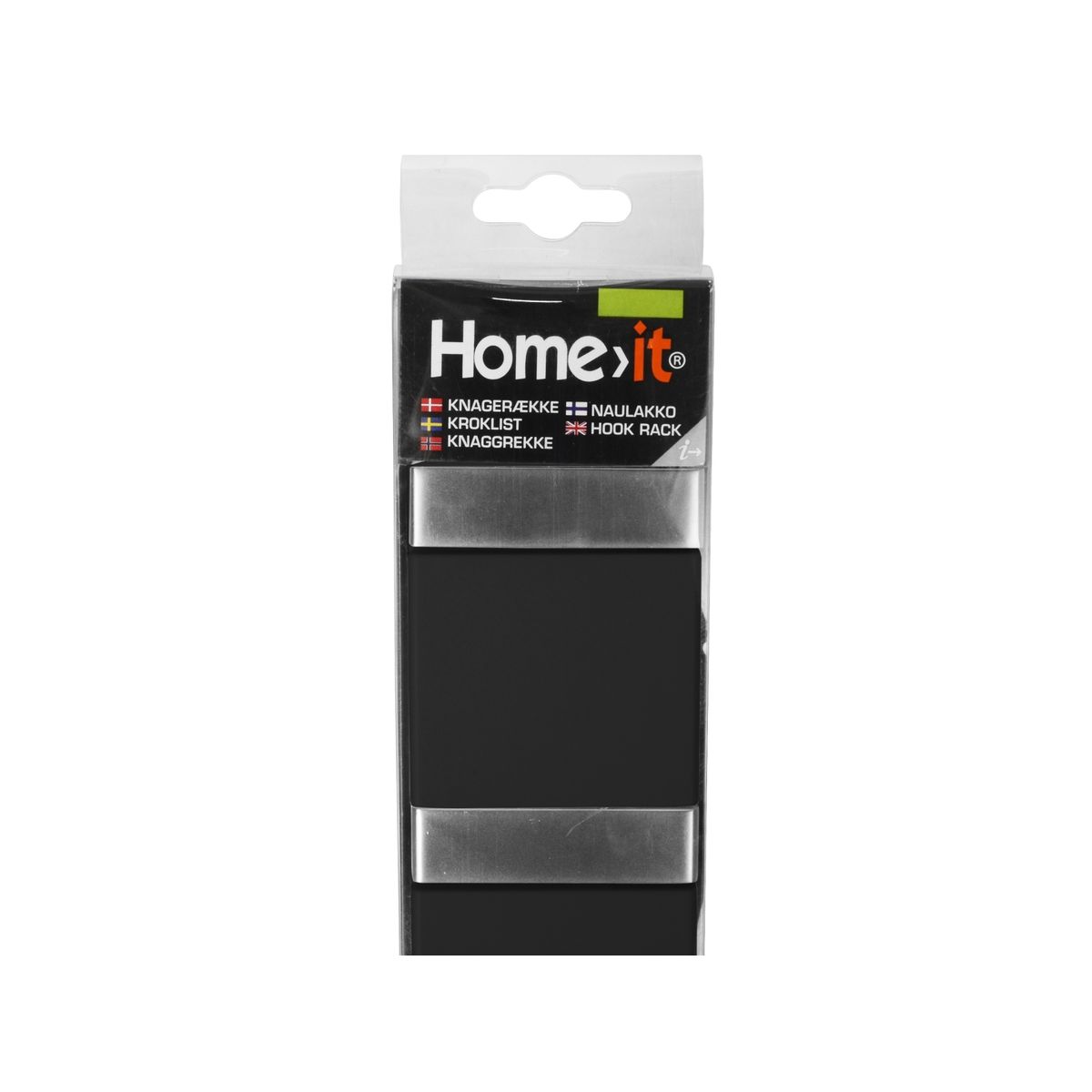 Home>It® Flex Knagerække Med 4 Knage 31,6 × 2,2 X 7,2 Cm Sort