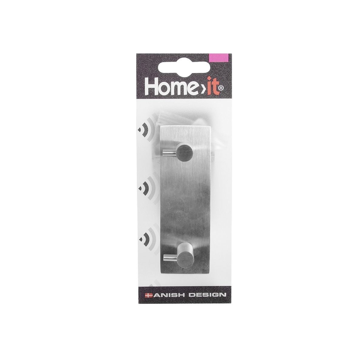 Home>It® Knagerække Med 2 Knage Med Tap 12 X 4 Cm Rustfri Stål