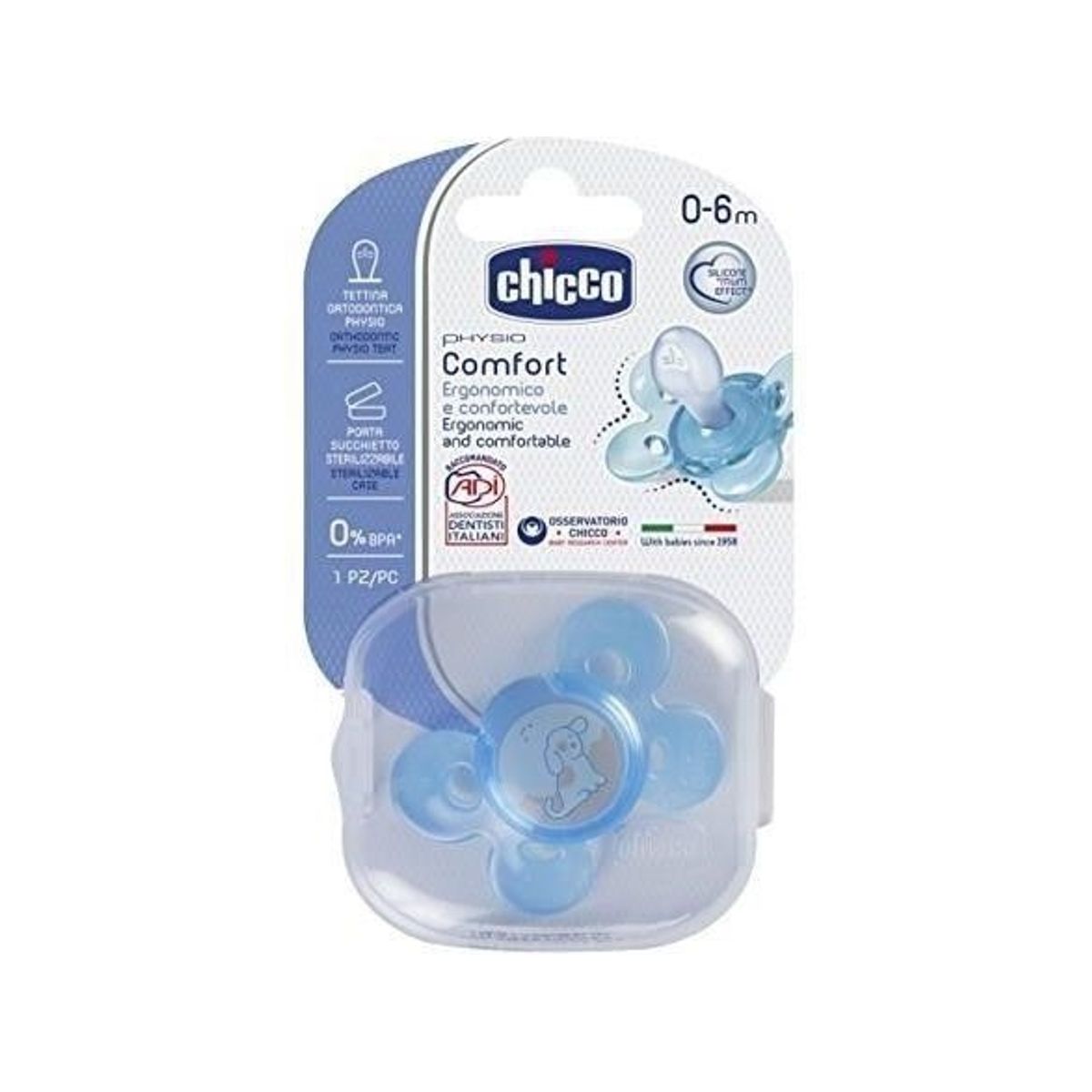 Chicco Physio Comfort-Sut Blå 0-6 M (7491121)