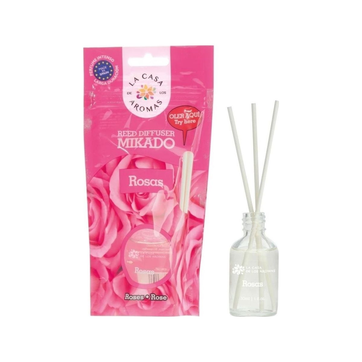 La Casa De Los Aromas Aromatisk Olie Med Pinde Rose 30Ml