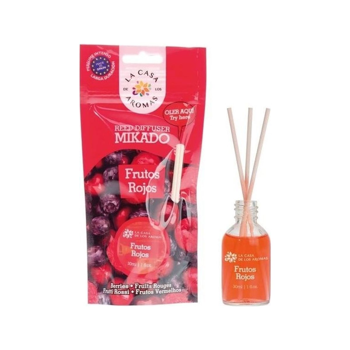 La Casa De Los Aromas La Casa De La Aromas_ Aromatic Oil With Sticks Red Fruit 30Ml