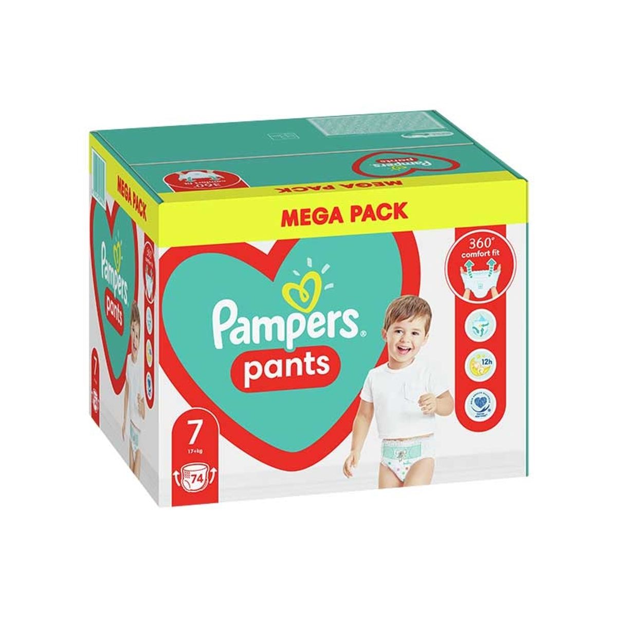 Pampers Pants 7 Bleer, 17+ Kg, 74 Stk.