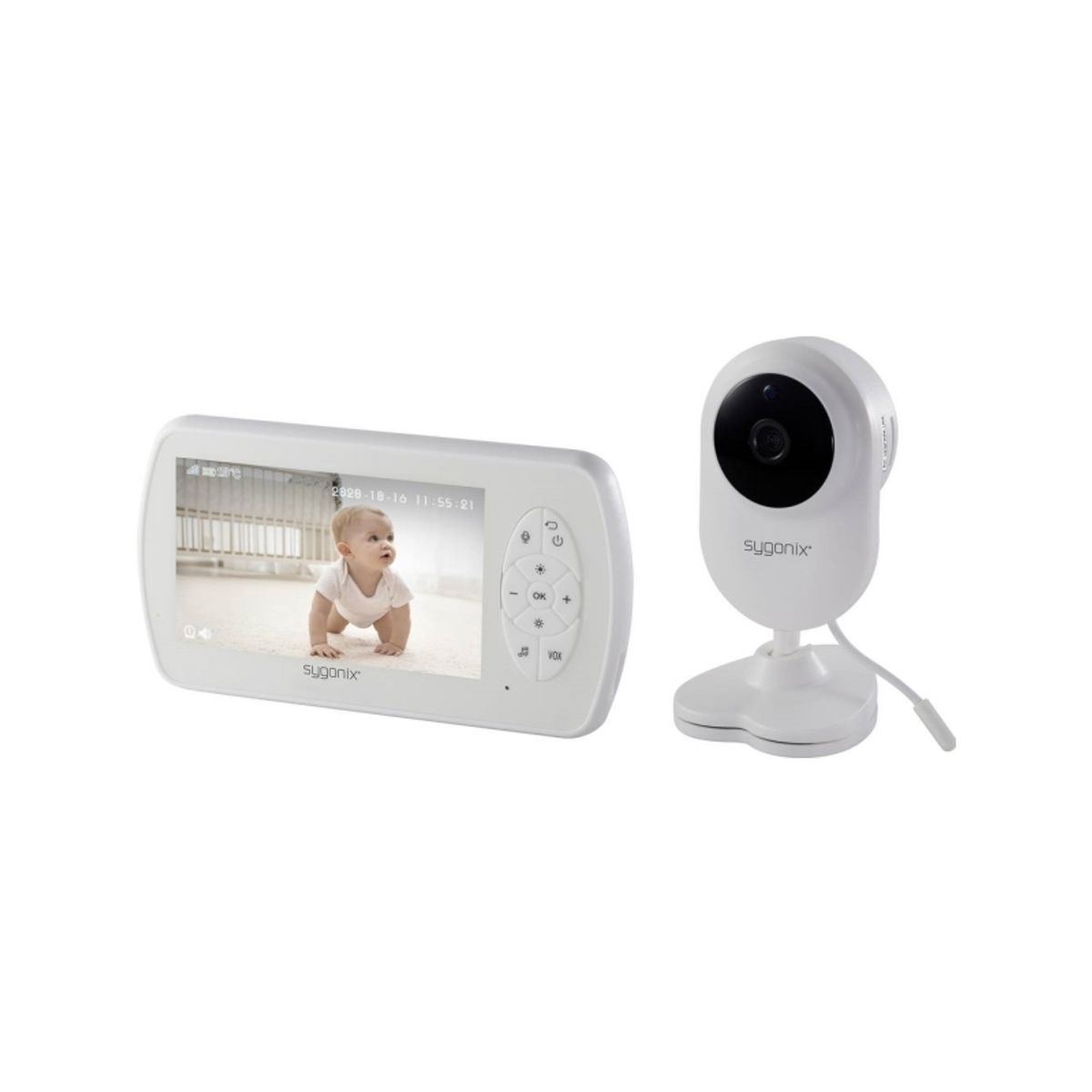 Sygonix Hd-Babyalarm Sy-4548738 Babyalarm Med Kamera Trådløs 2,4 Ghz