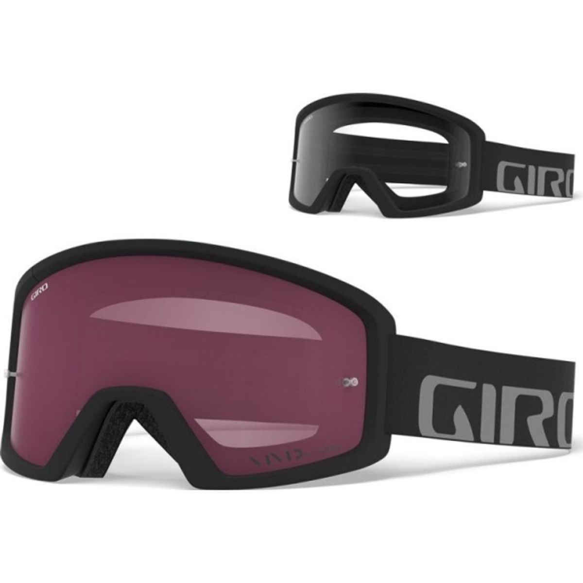 Giro Goggles Giro Tazz Mtb Sort Grå (Amber Scarlet Trail Colour Glas + Transparent Glas 99% S0)