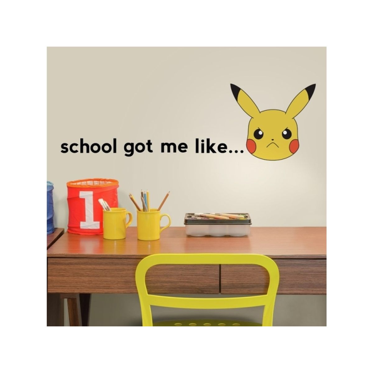 Pokemon Pikachu Faces Wallstickers