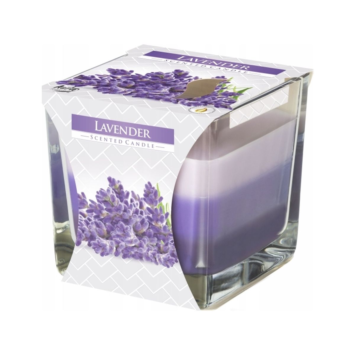 Bispol Scented Three-Color Candle In Glass Bispol 32H Lavender