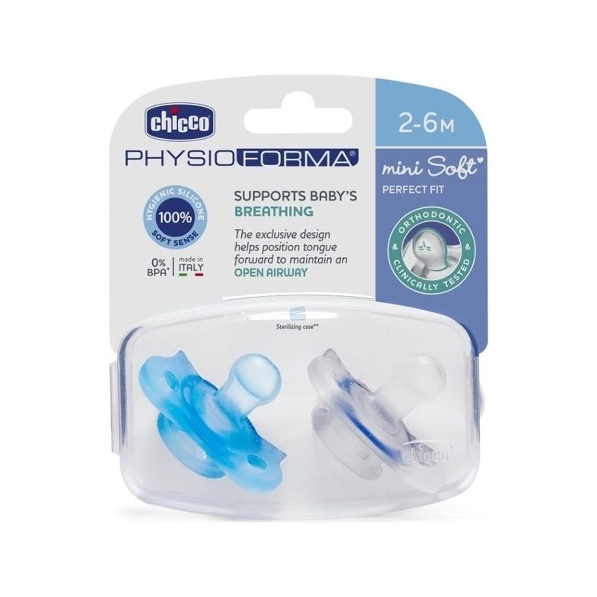 Chicco 732312-Soothing Pf Mini So Ft Silik. 2 Pcs