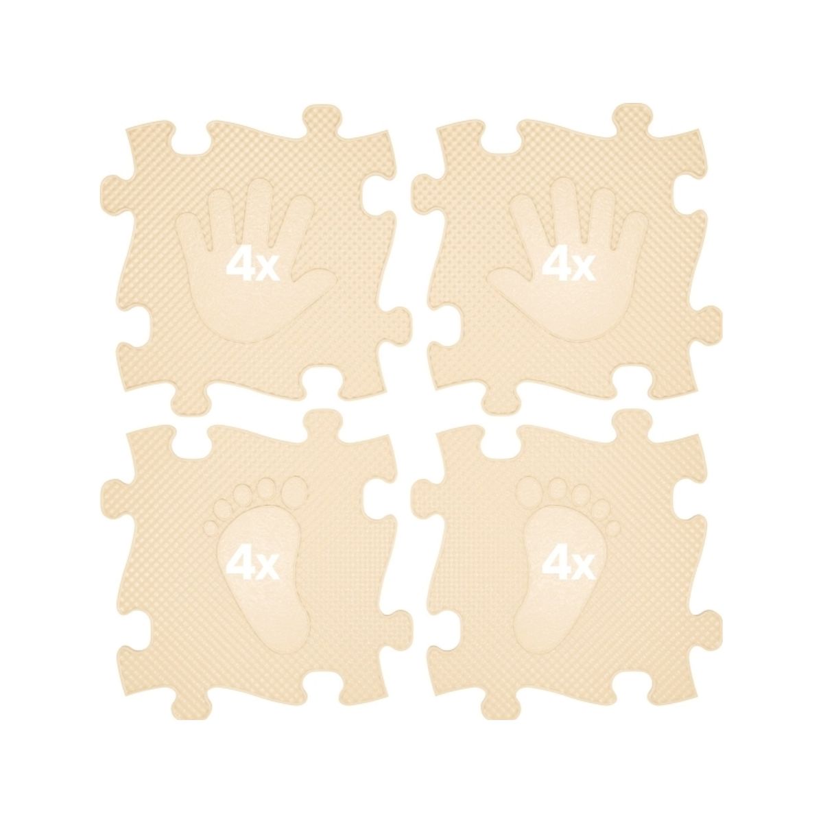 Floor Mat 16 Pieces Magic Set Beige Mfk-044-3