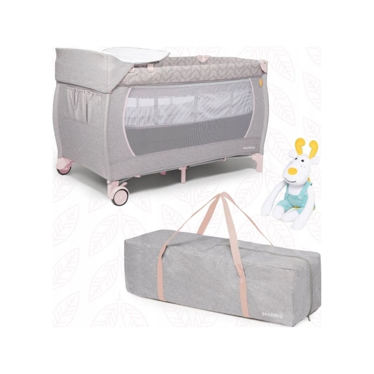 Skiddou Tourist Cot Skiddou Lunar + Pink 1359