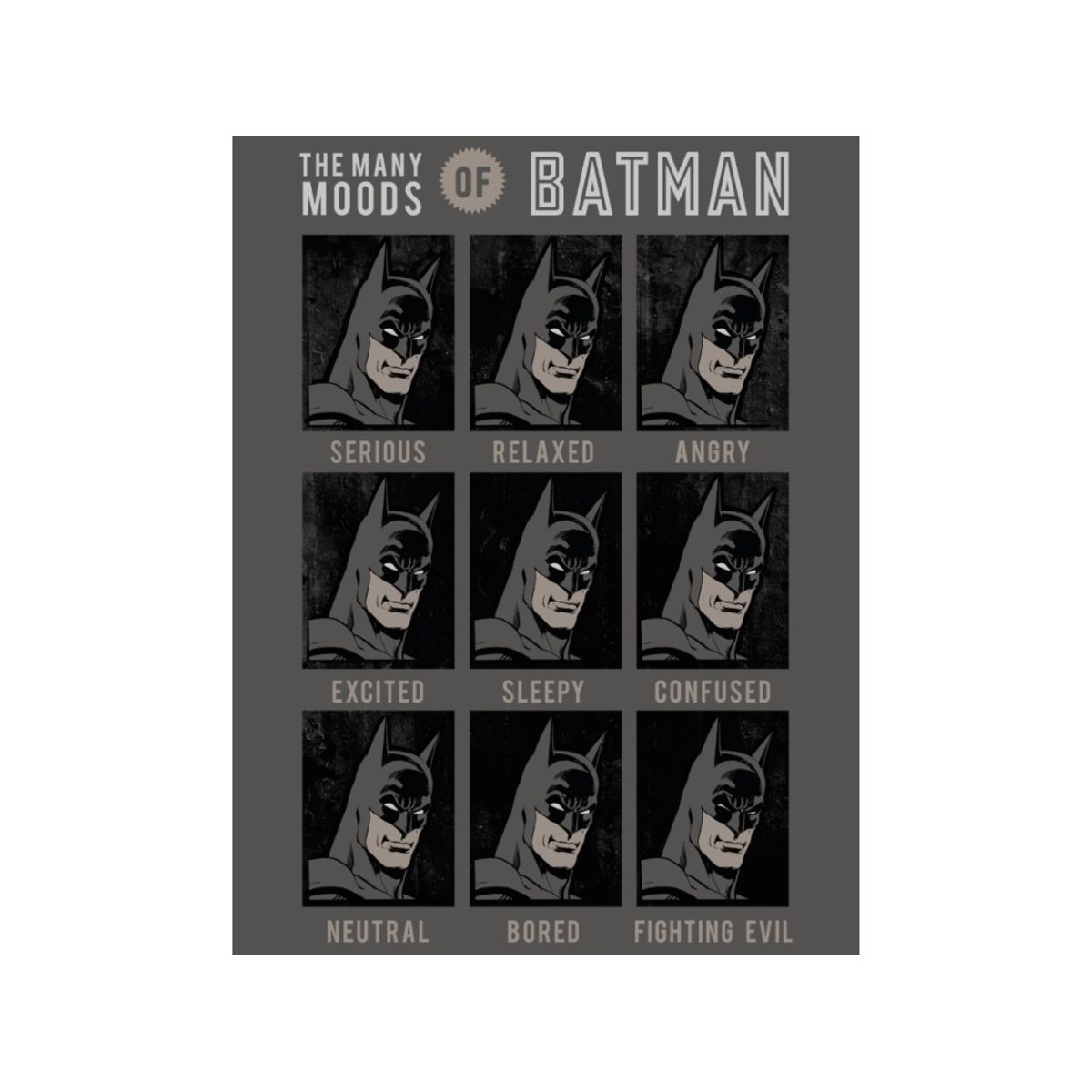 Batman Moods Fleece Tæppe - 130 X 170 Cm