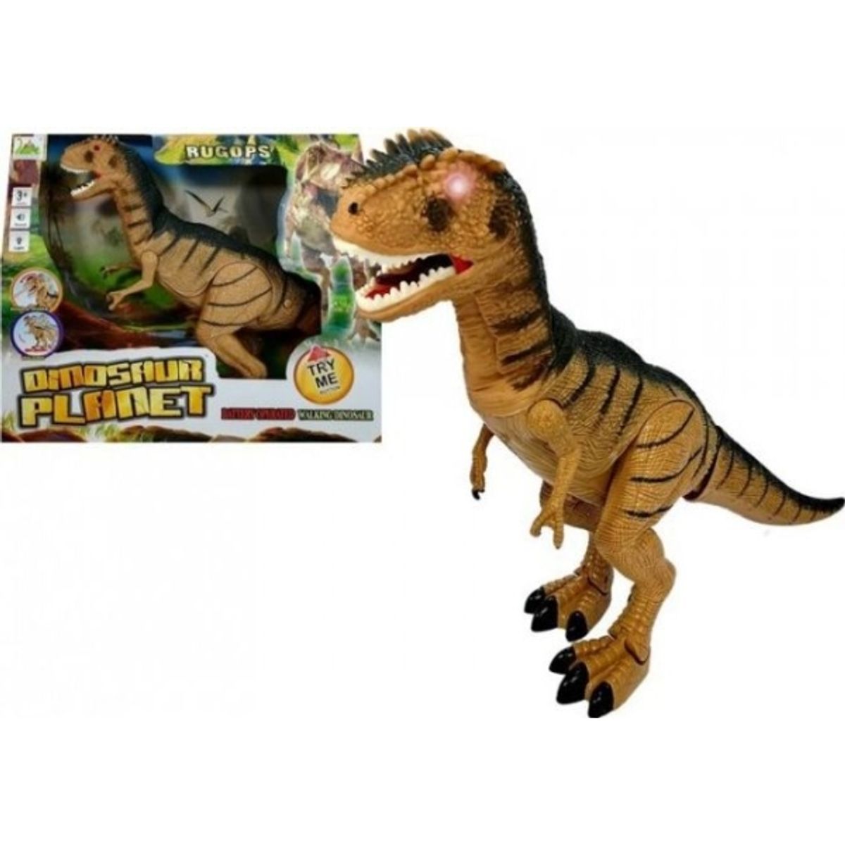 Figur Leantoys Dinosaur Tyrannosaurus - Bevæger Sig, Brøler Og Skinner (4552)