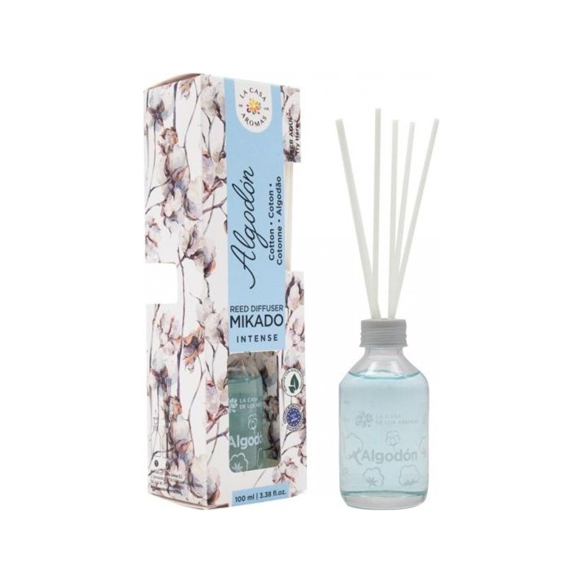 La Casa De Los Aromas La Casa De Los Aromas Mikado Intense Duftpinde Med Bomuldsblomster 100 Ml