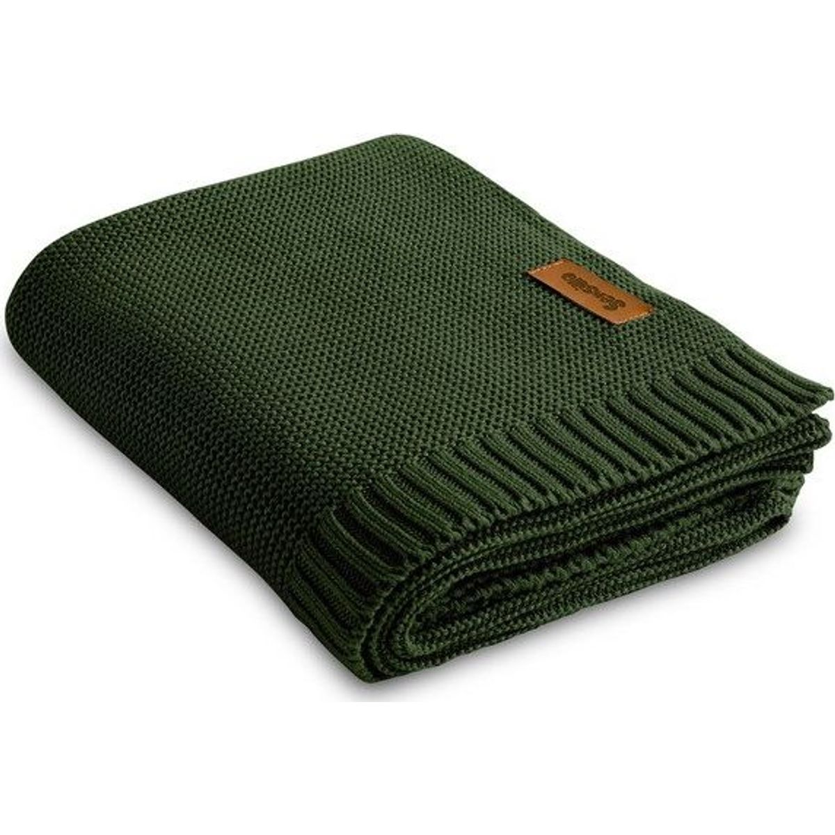 Sensillo Bamboo Cotton Blanket 80X100 Cm Bottle Green