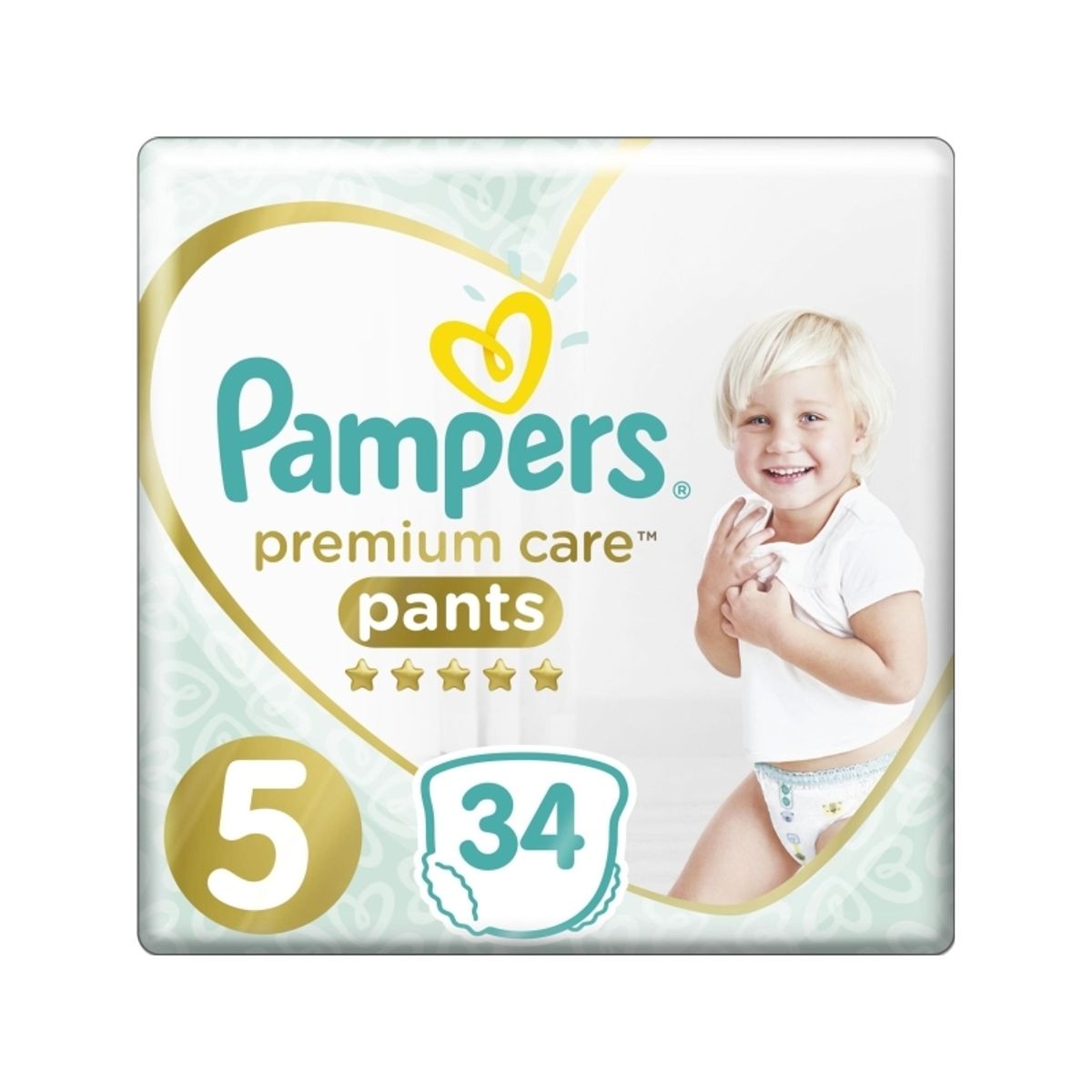 Pampers Pants Premium Care 5, 12-17 Kg, 34 Szt.