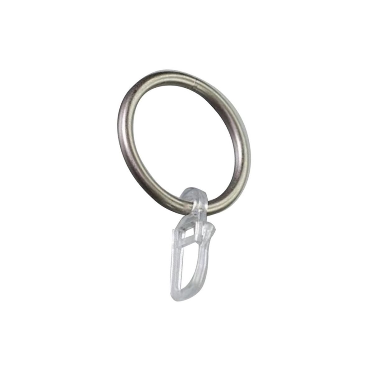 Domoletti Curtain Rings W Hooks Silver D19 10Unit