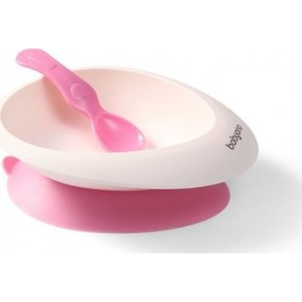 1077/02 Bowl With Suction Cup And Spoon Pink