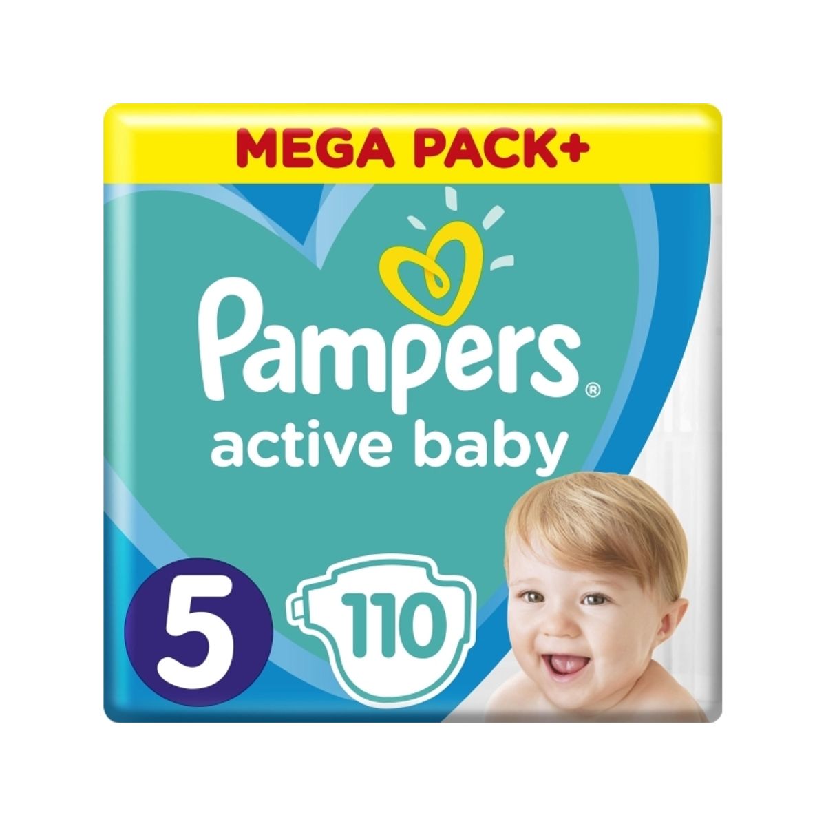 Pampers Active Baby Diapers Size 5, 110 Pcs, 11Kg-16Kg, 81747792