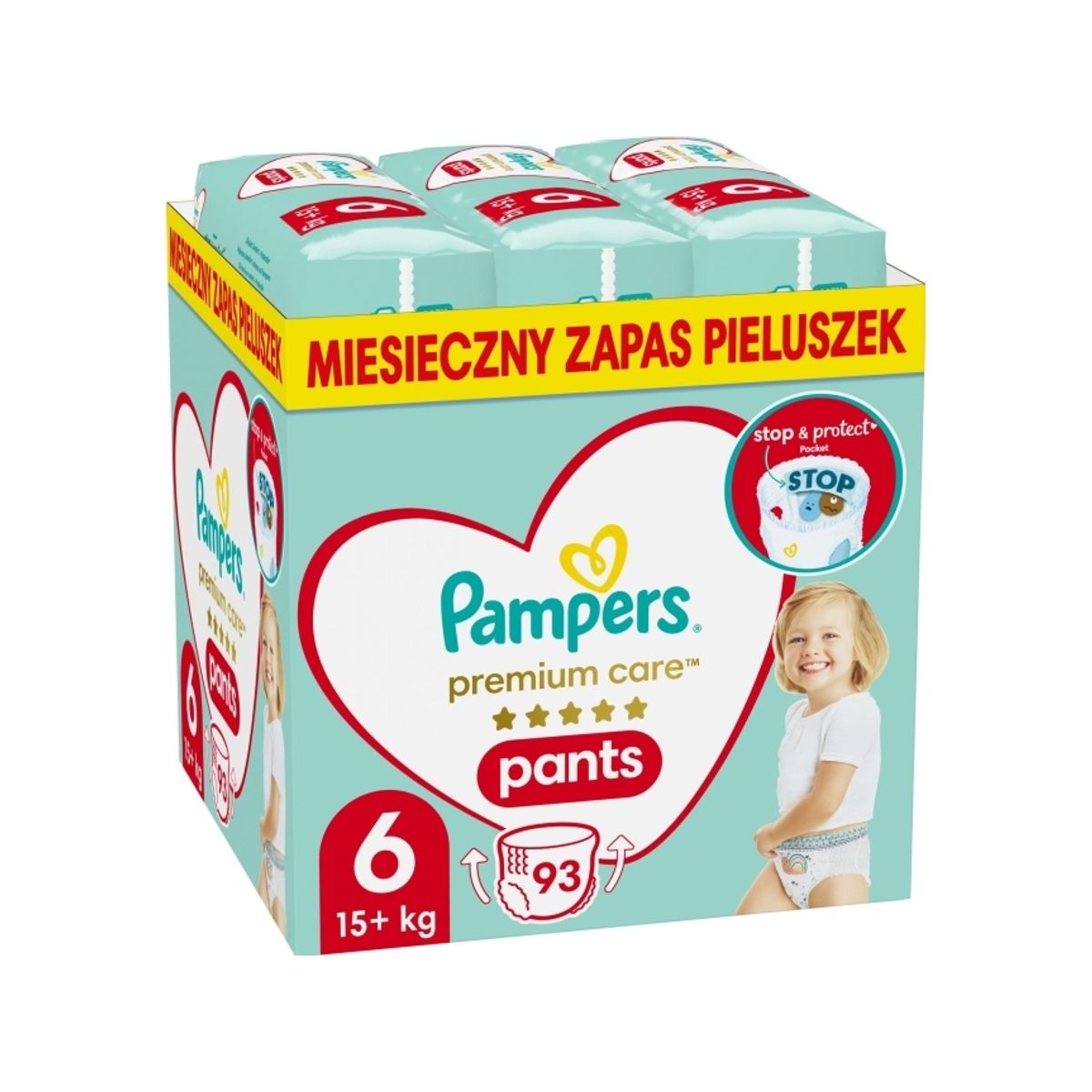 Pampers Premium Care Størrelse 6 Bleer-Bl Bleer, 93 Bleer, 15 Kg+