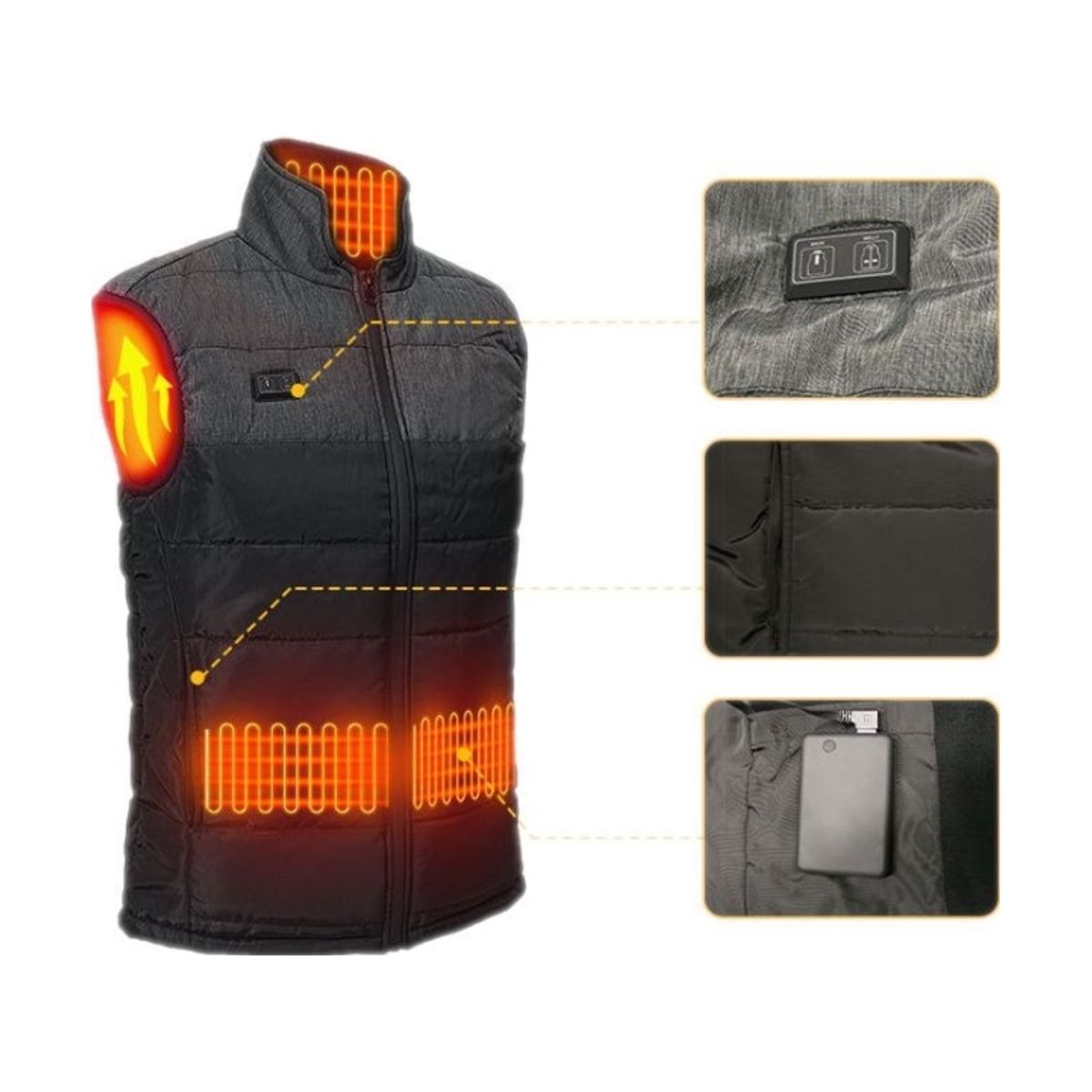 Mozos Hv2 Unisex L Electric Heated Vest