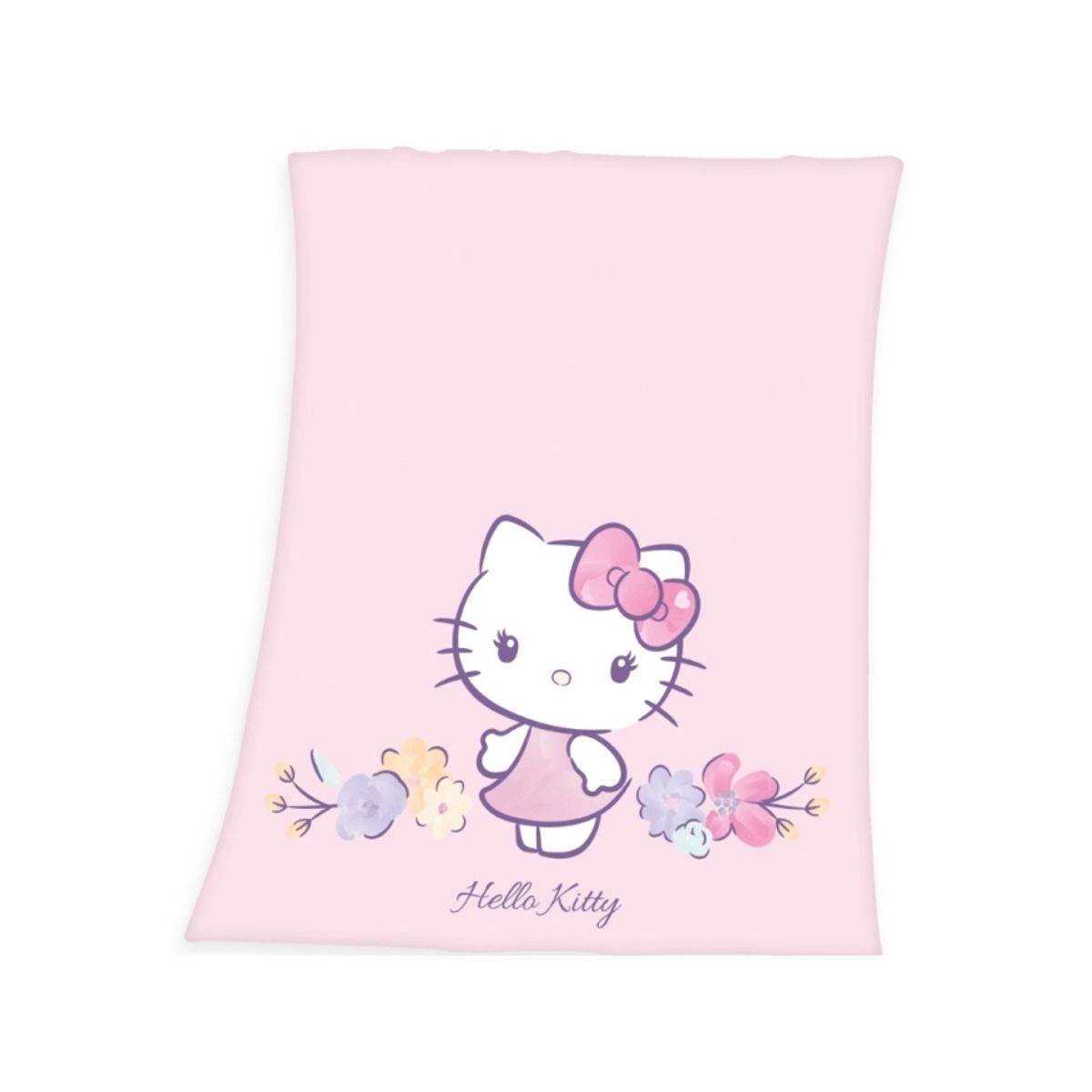 Hello Kitty Fleece Tæppe - 130 X 160 Cm