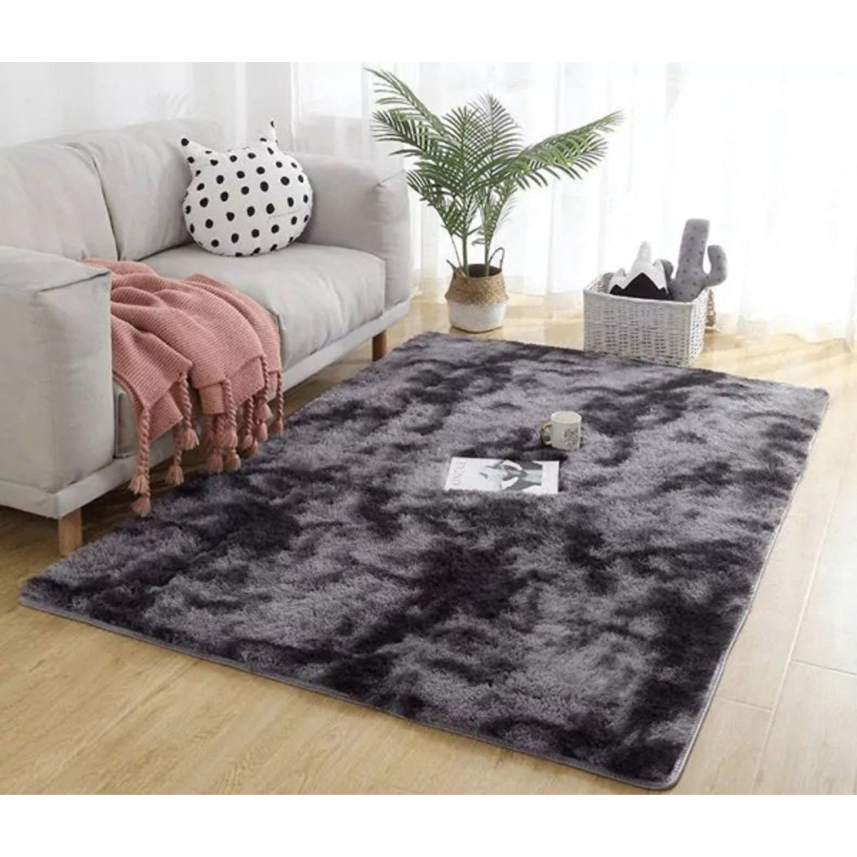 Strado Carpet Ombre Shaggy Strado 160X220 Ombregrey (Dark Gray) Universal