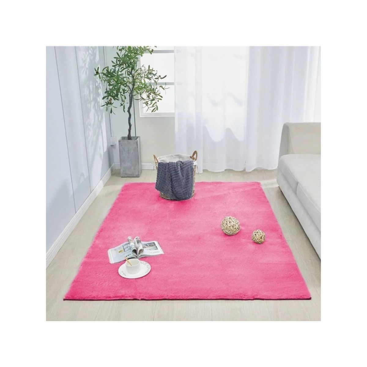 Strado Room Rug Rabbit Strado 160X220 Hotpink (Lyserød)