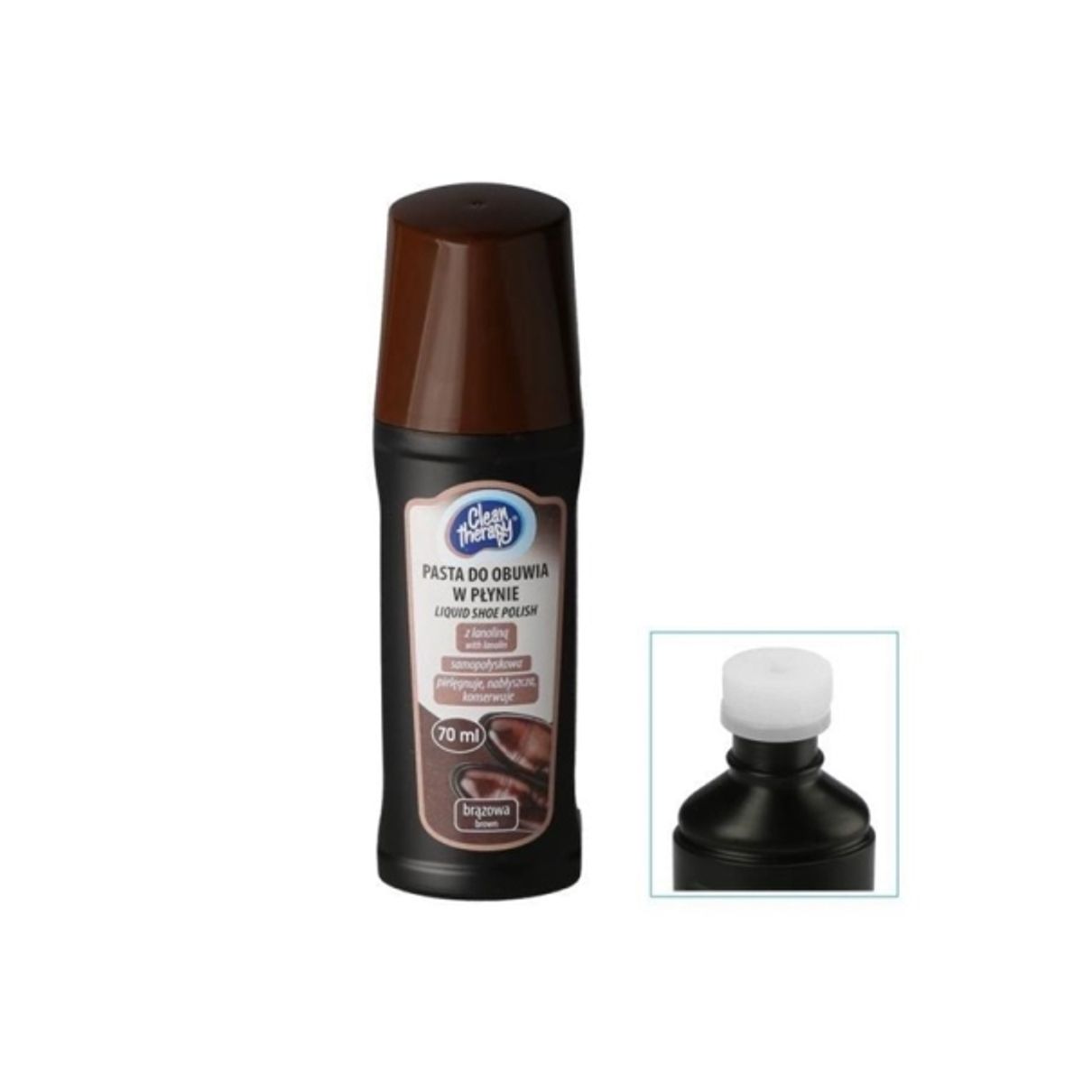 Okko Liquid Shoe Polish Brown 70Ml