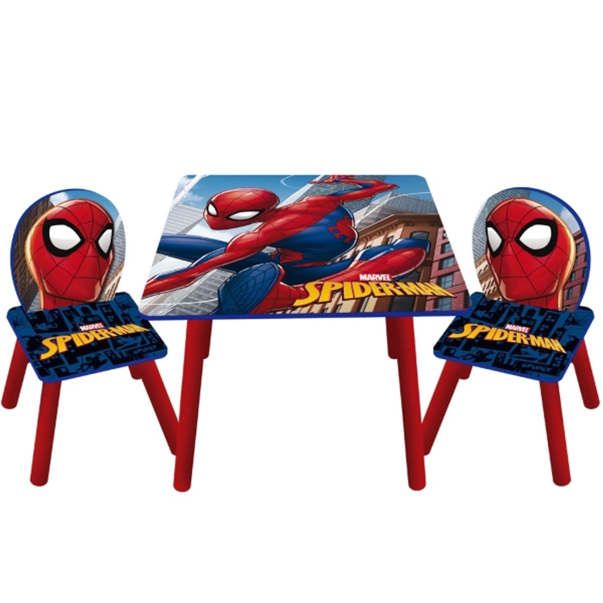 Spiderman Træ Bord Med Stole