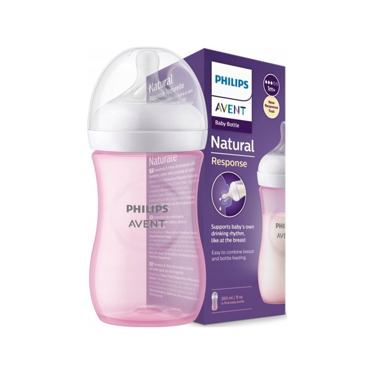 Avent Avent Scy903/11-Responsywna Butelka Natural 260Ml Ró