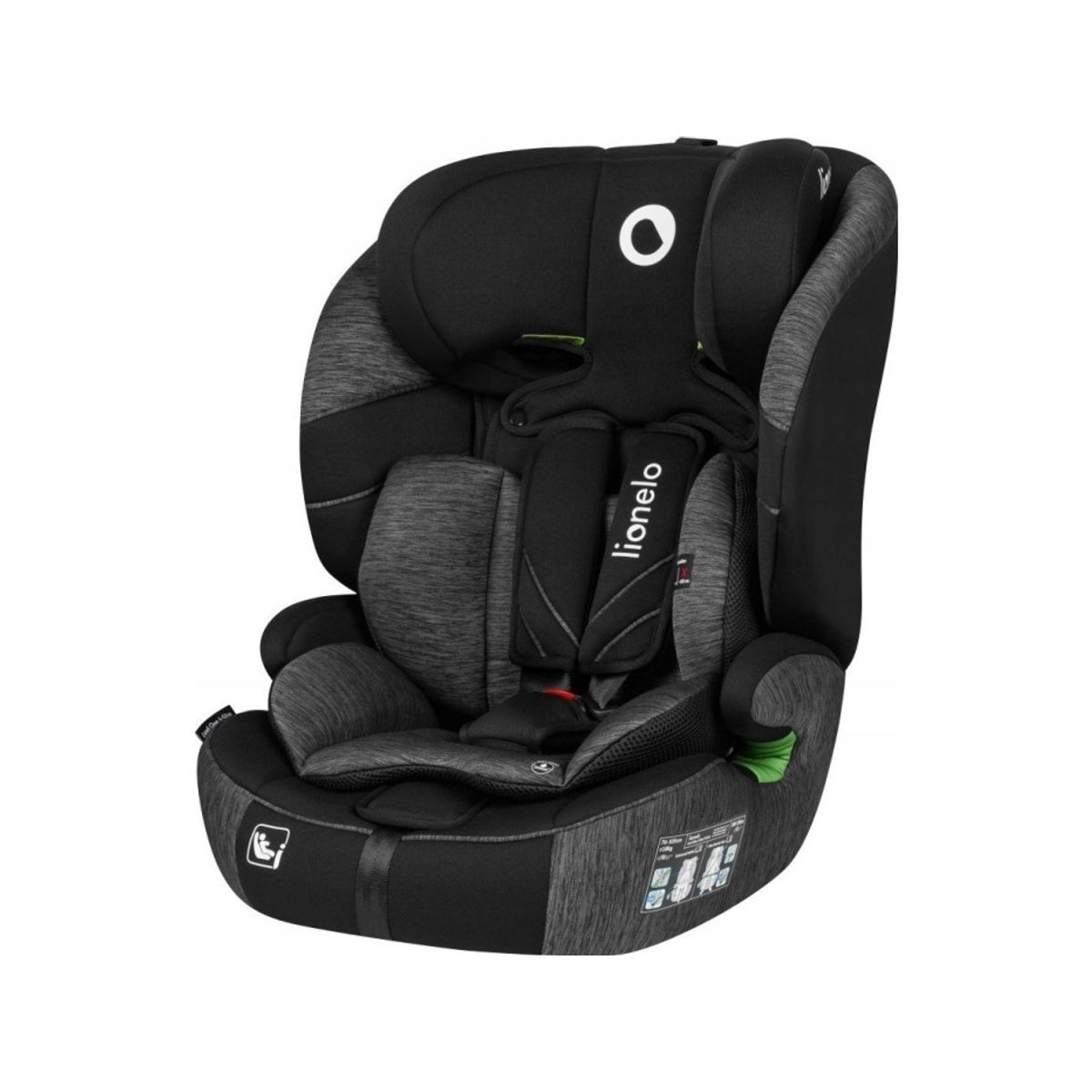 Lionelo Car Seat Lo-Levi One I-Size 76-150Cm, Black Grey