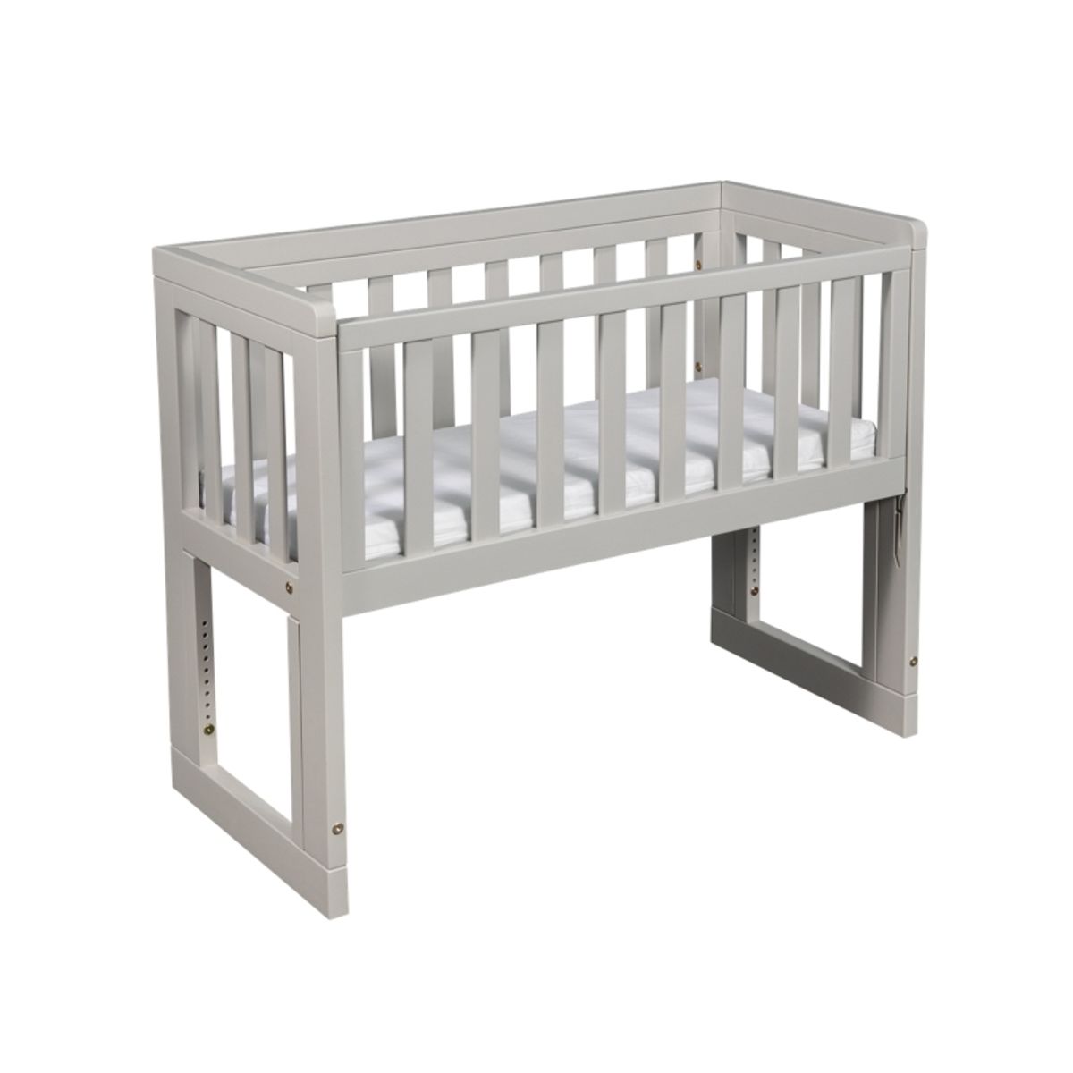 Bedside Crib Oslo Soft Grey