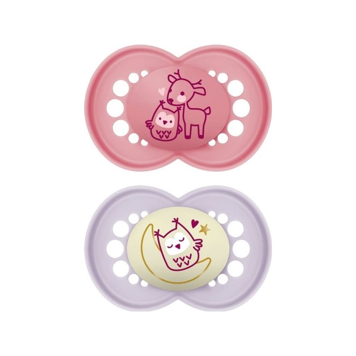 Mom-16+ Pacifier Orginal Night Planet Love, Baby Girl