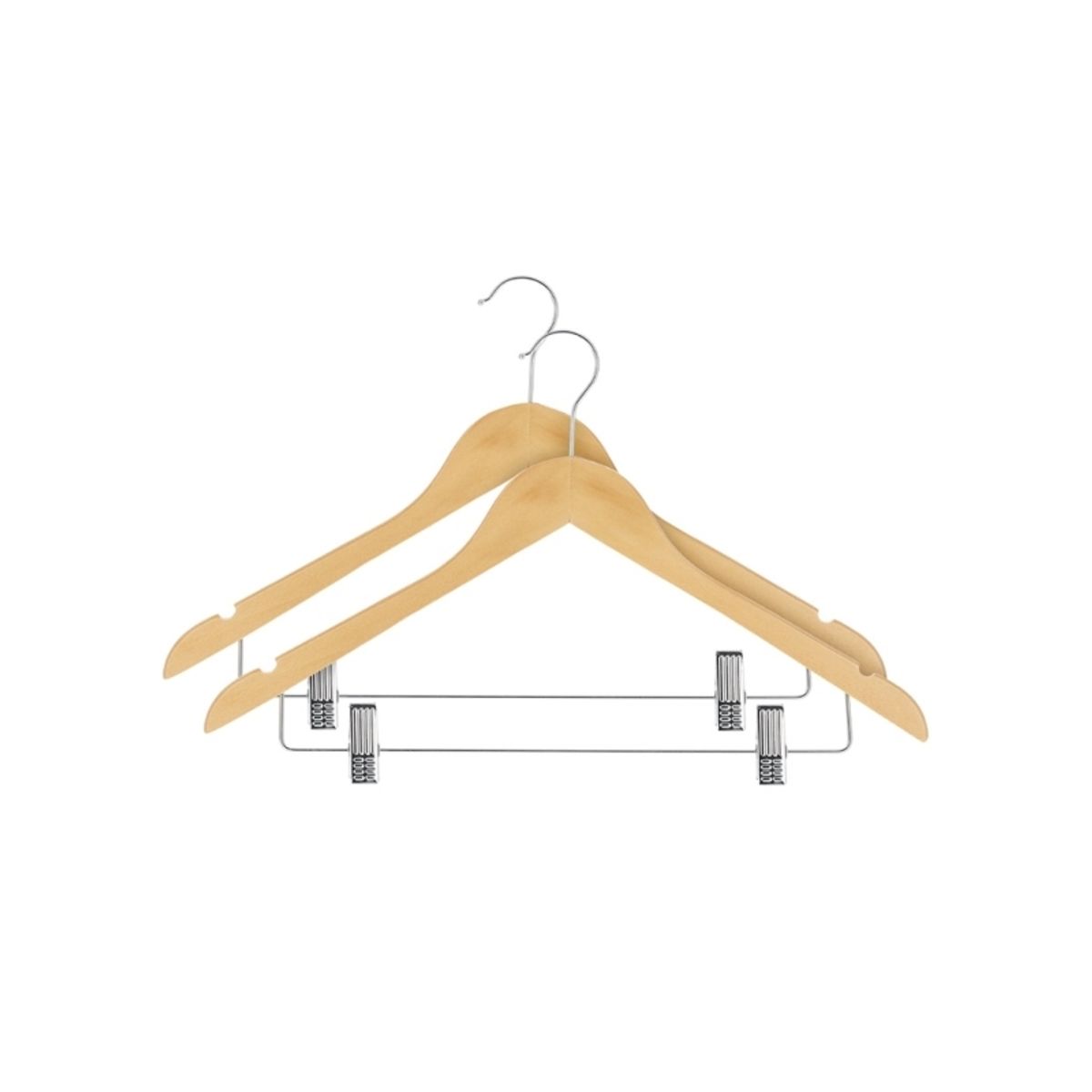 Domoletti Wooden Hanger Lsn015-A Natural 2 Pcs