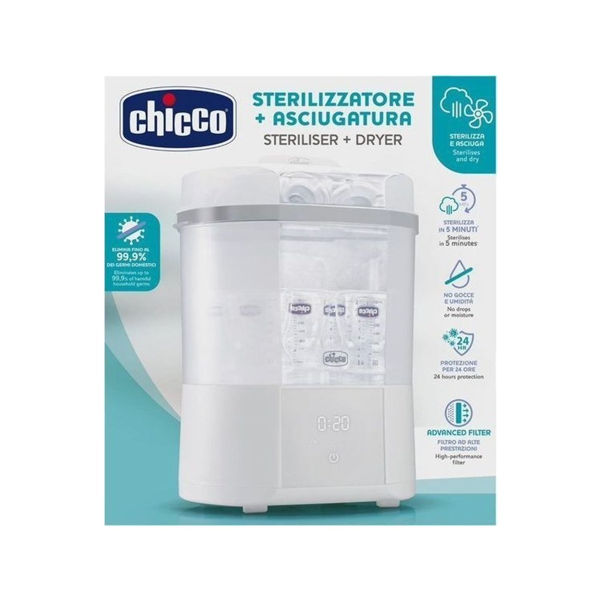 Chicco 129577 Sterylizator All-In-One Z Suszark