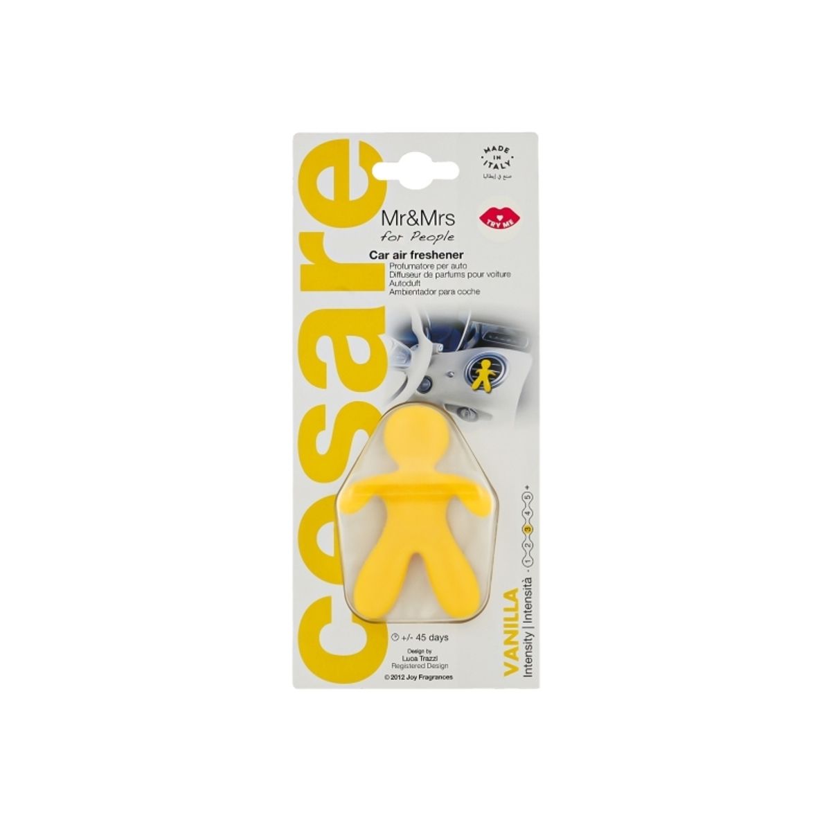 Mr&Amp Mrs Cesare Scent For Car, Yellow, Vanilla