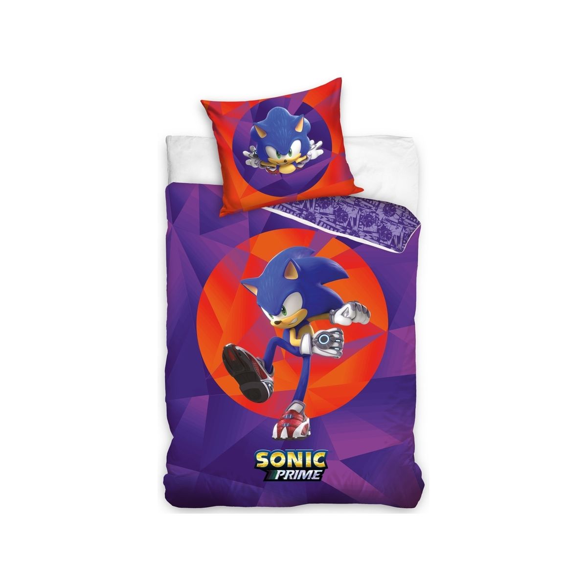 Sonic Prime Sengetøj 140 X 200 Cm - 100 Procent Bomuld