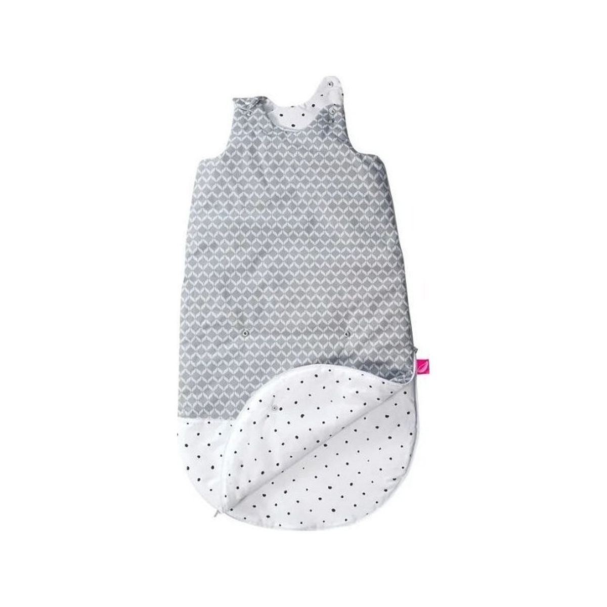 Motherhood Motherhood Muslin Sleeping Bag Zip-A-Round 2In1, Grey Classics, 107/138