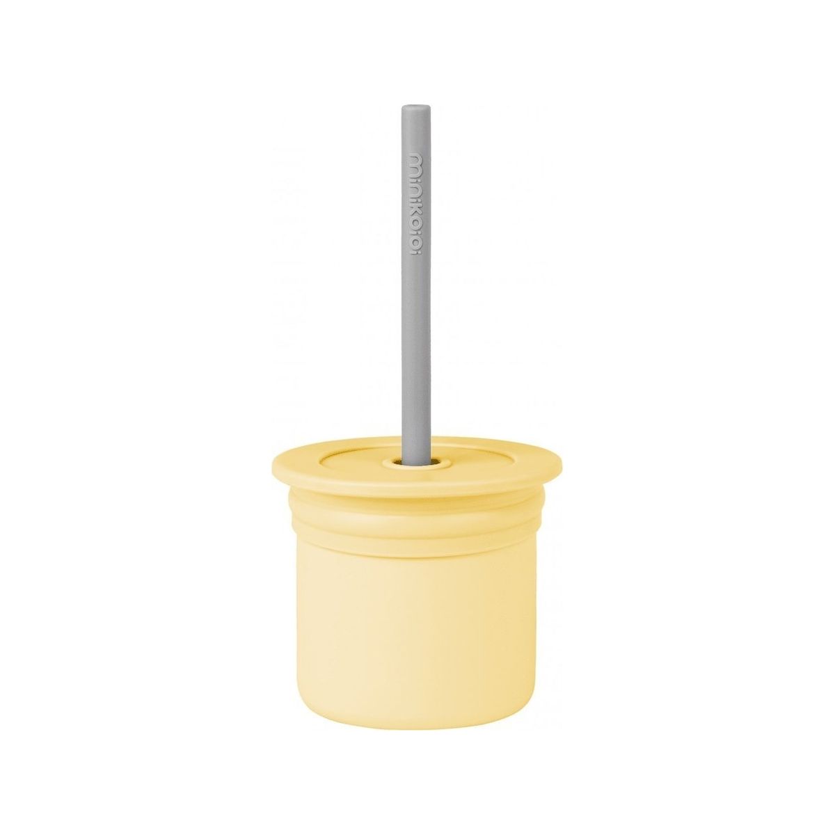 Minikoioi Minikoioi Mini Cup Sip+Snack 2In1, 6M+, Mellow Yellow/Powder Grey, 101260006